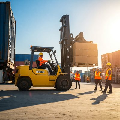 Hình ảnh bốc dỡ container tại cảng