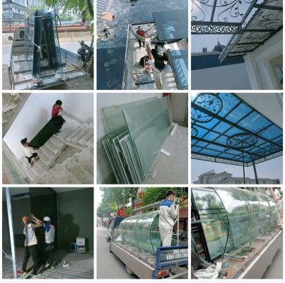 Chuyển kính lên tầng 9 cho anh Hùng